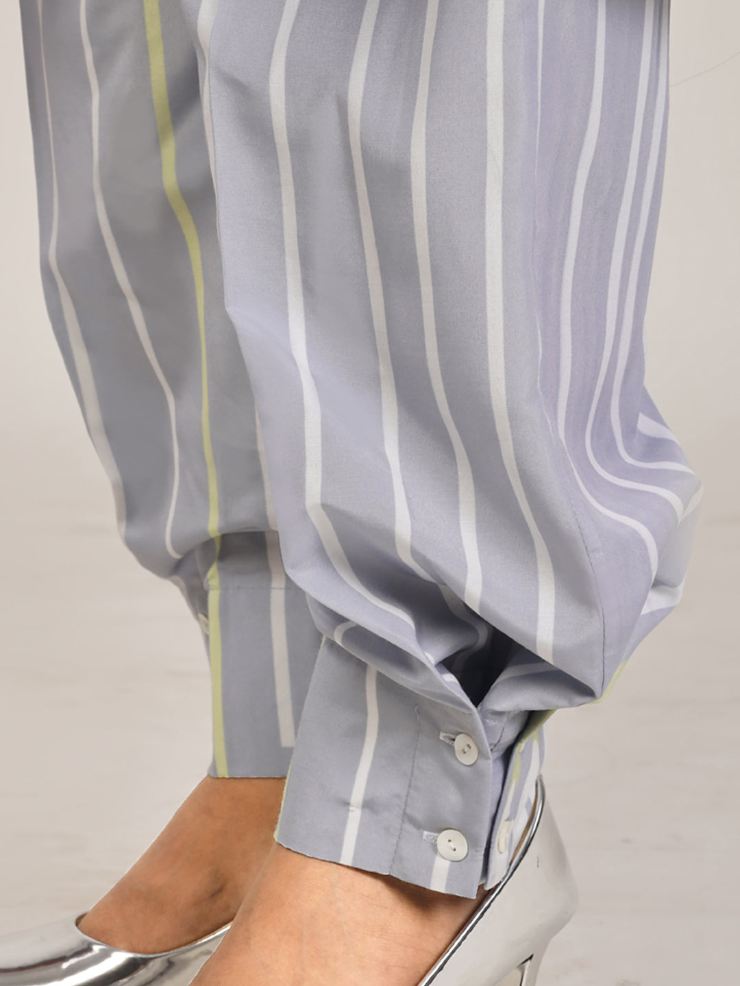 Fluted Floral Grey Co-ord Set