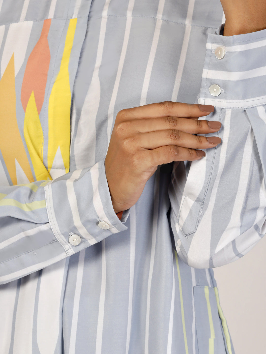 Fluted Floral Grey Co-ord Set