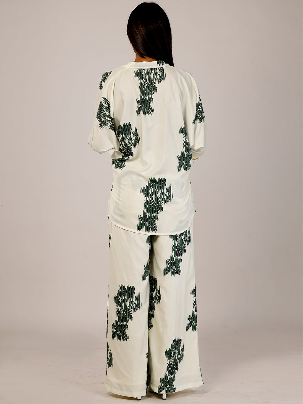 Ivory Ink Kimono Co-ord Set