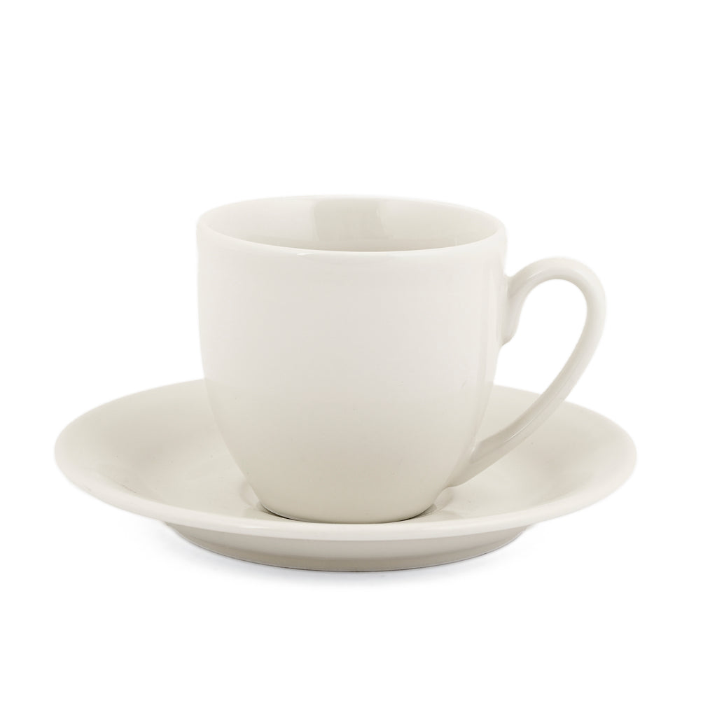 Glossy Ivory Cup & Saucer-190ML