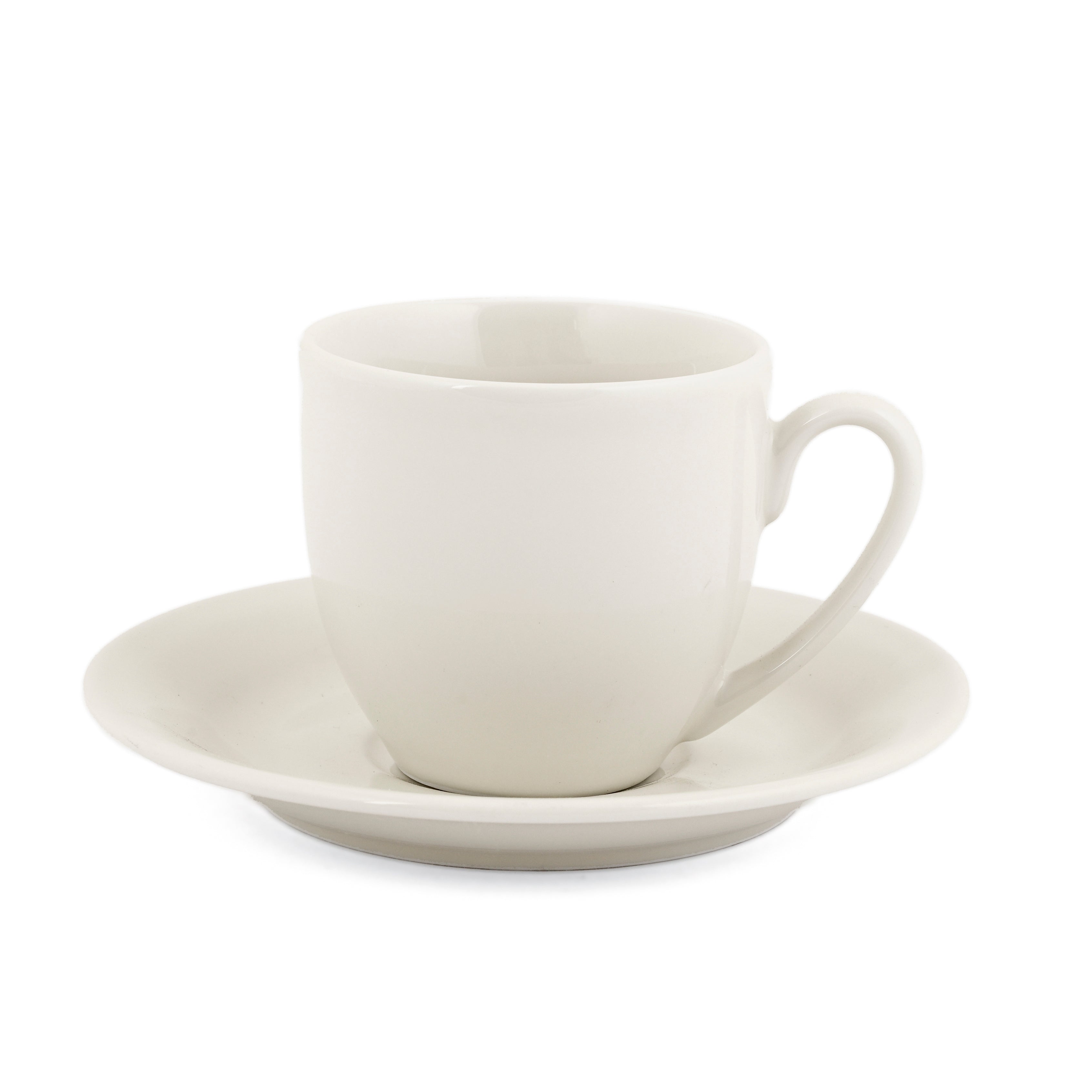 Glossy Ivory Cup & Saucer-190ML