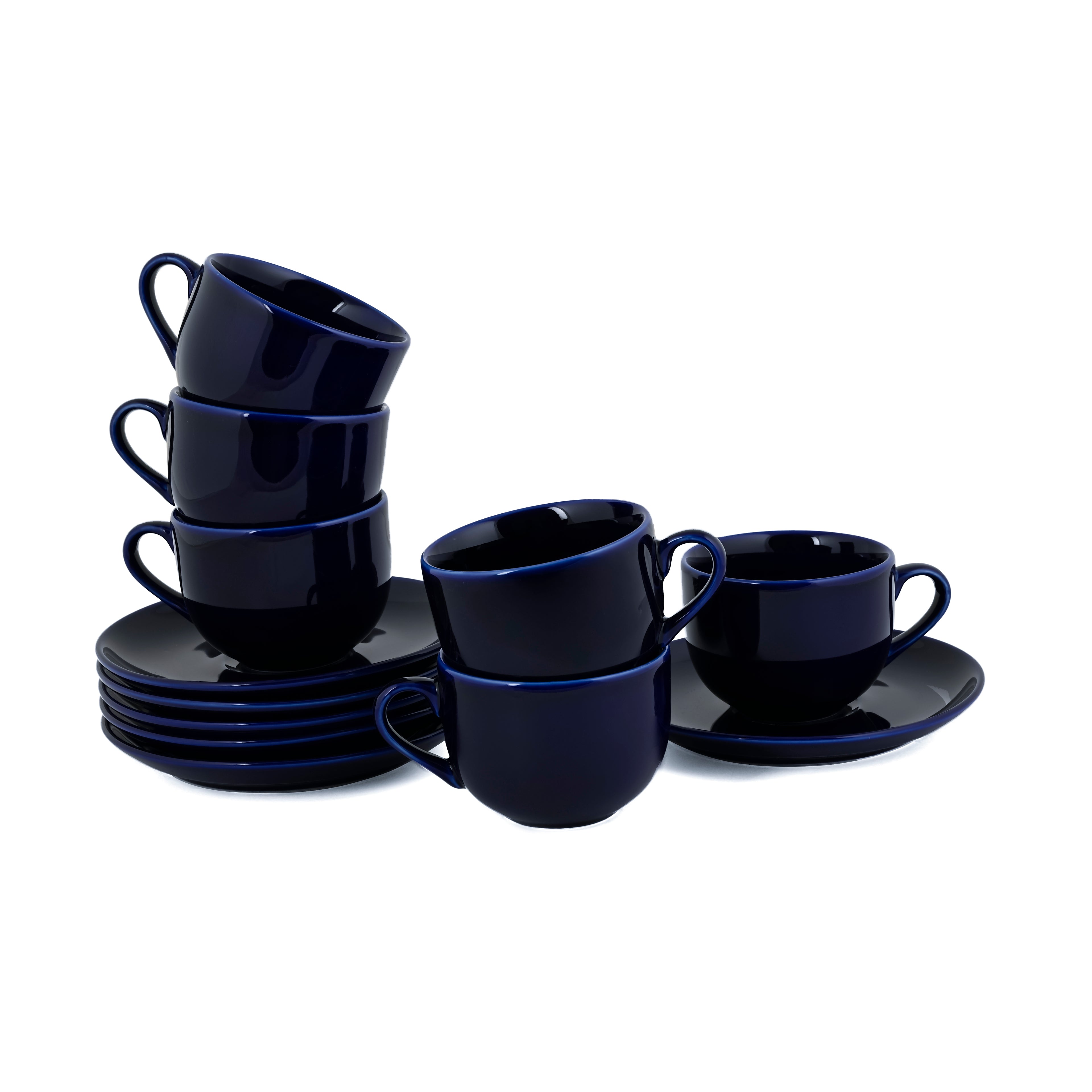 Glossy Cobalt Cup & Saucer -240ML