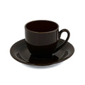 Glossy Brown Cup & Saucer (240ml)