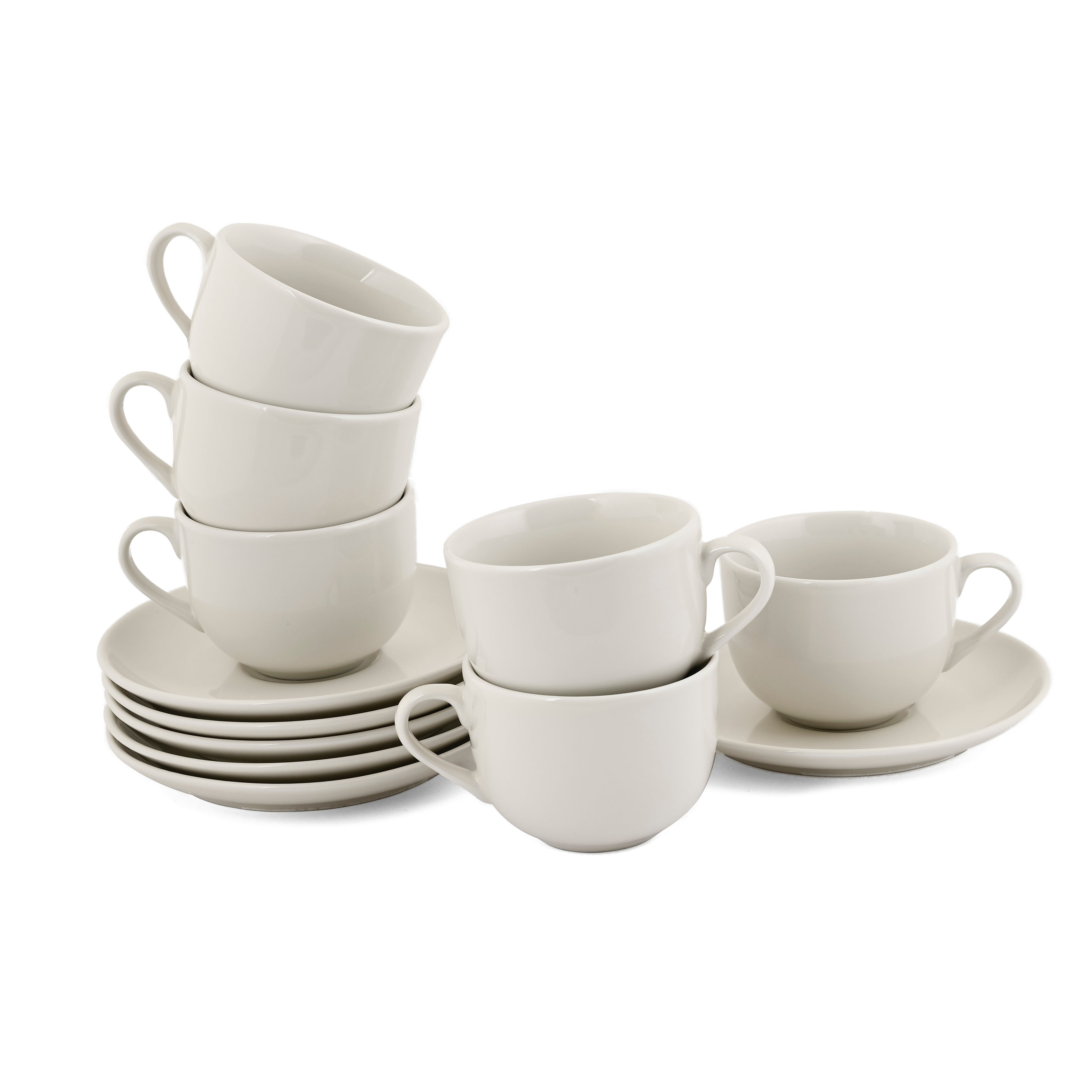 Glossy Ivory Cup & Saucer-240ML