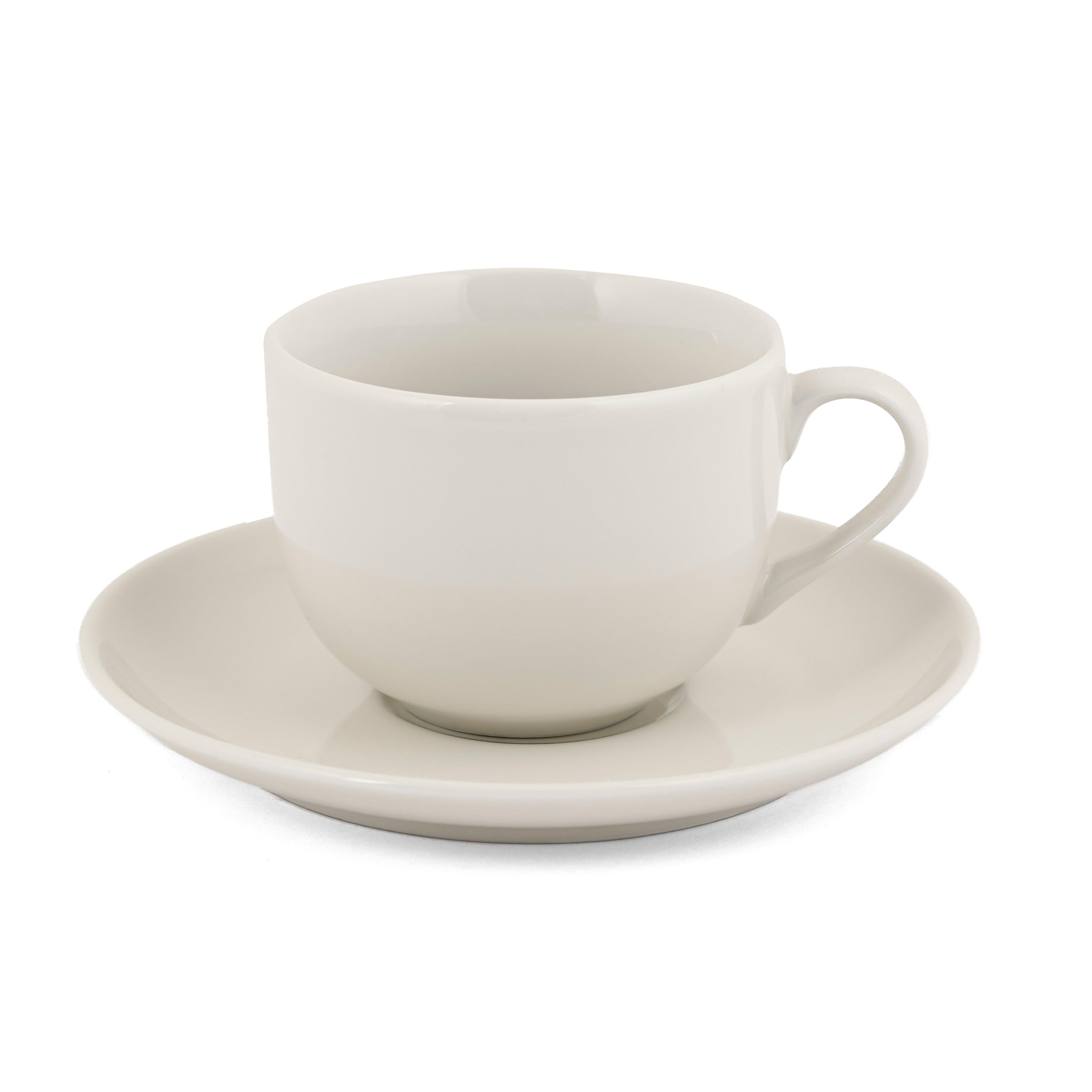 Glossy Ivory Cup & Saucer-240ML
