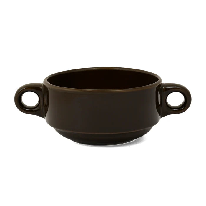 Glossy Brown Serving Bowl