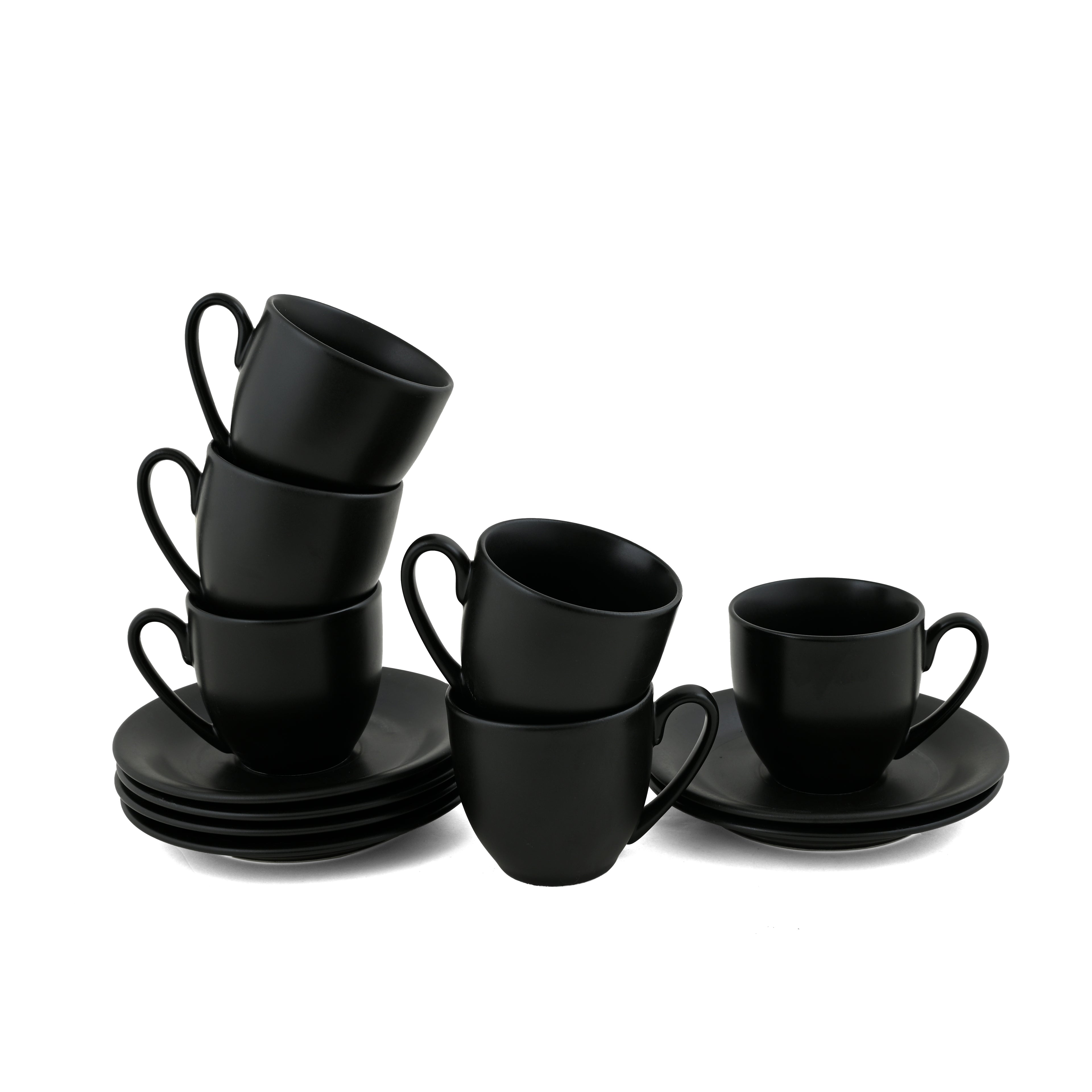 Matt Black Cup & Saucer
