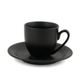 Matt Black Cup & Saucer