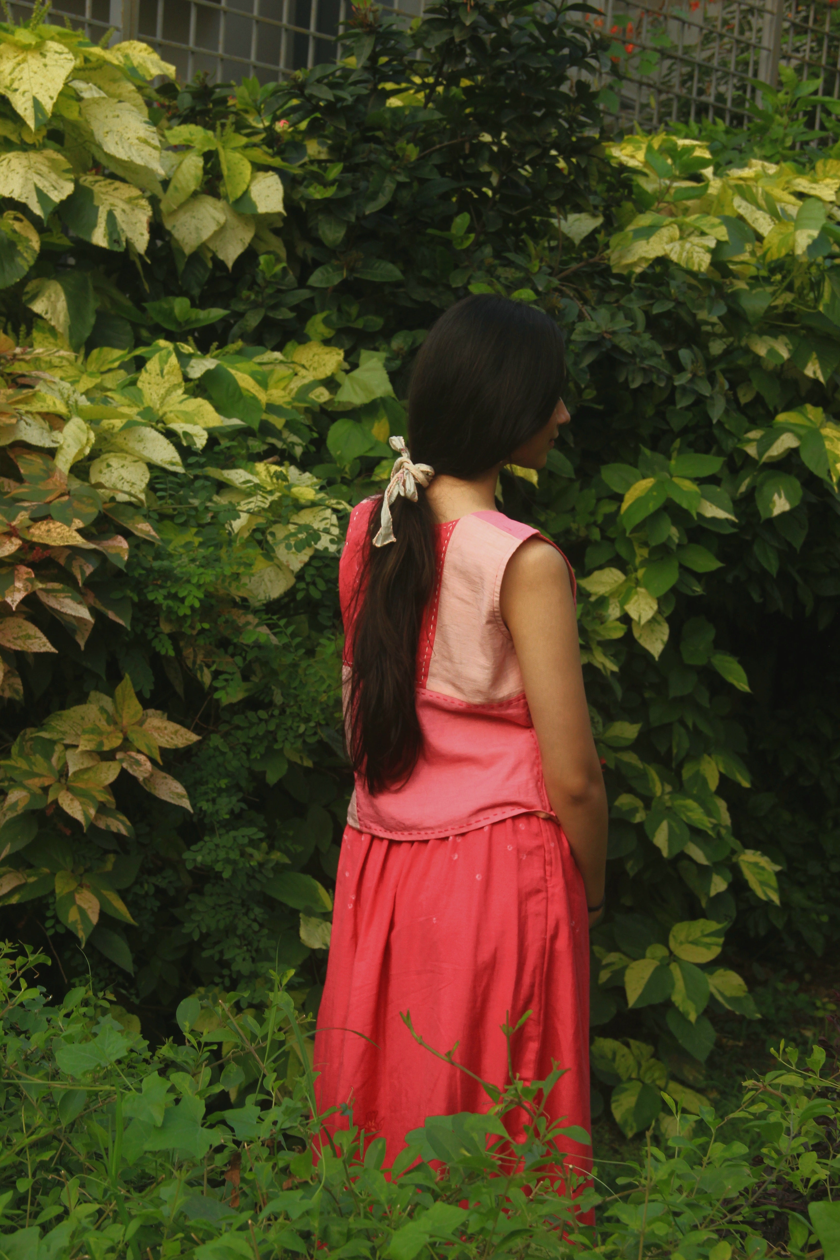French Rose Vest and Maxi Skirt Set