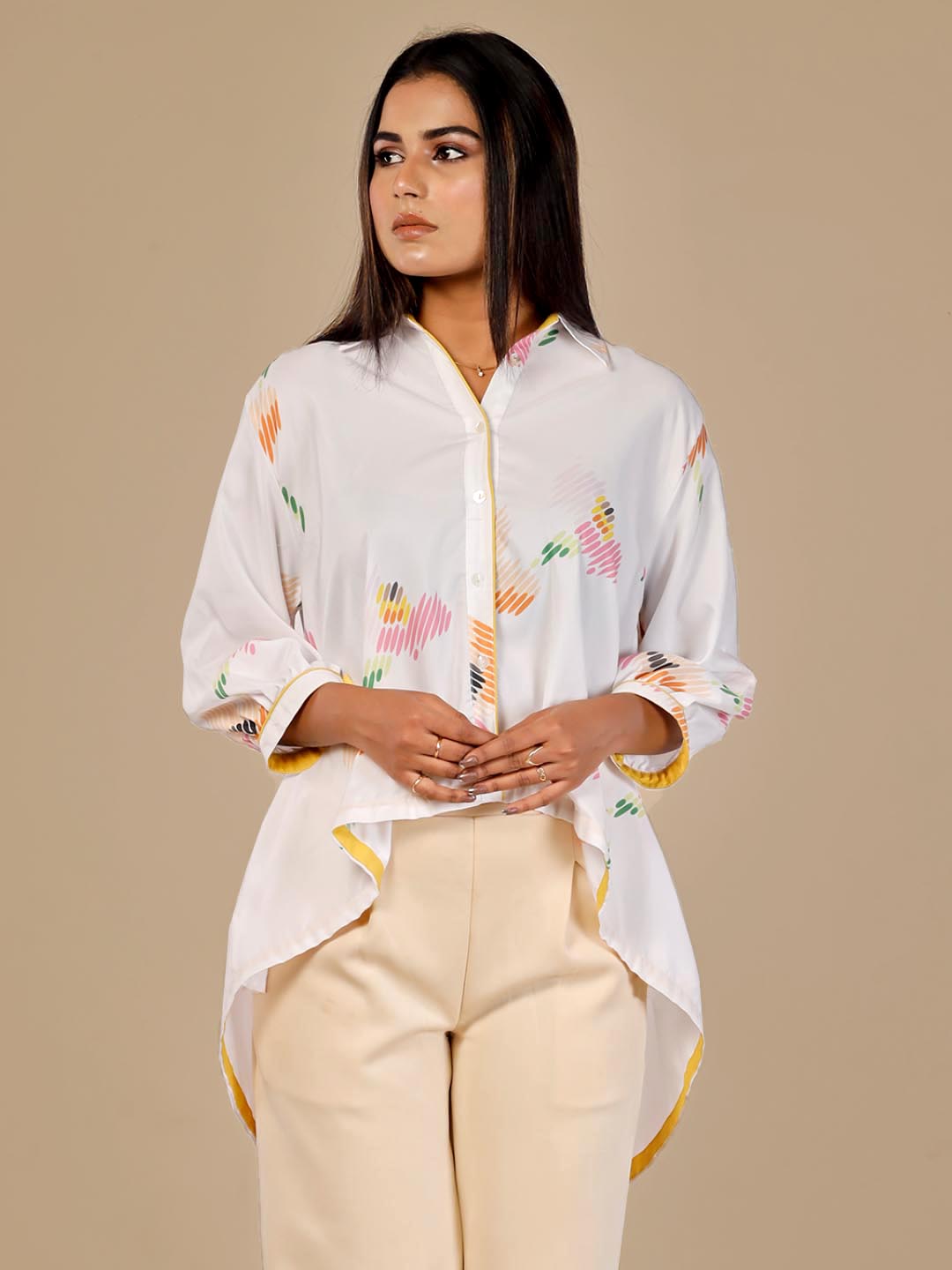 Sketched Florals Tailored Shirt