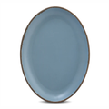 Crackled Blue Matt Rice Plate