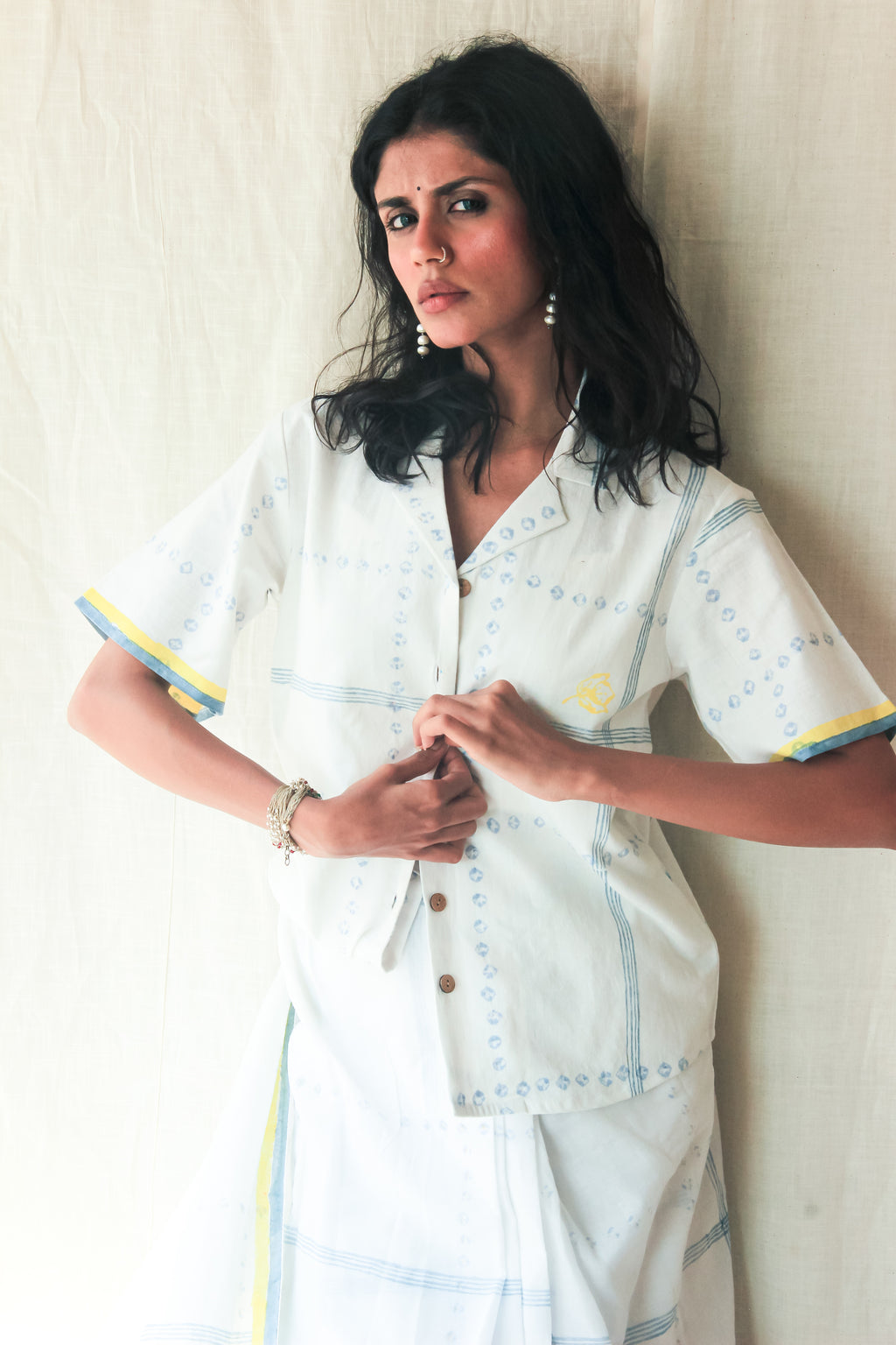 Urmi White Cotton Shirt